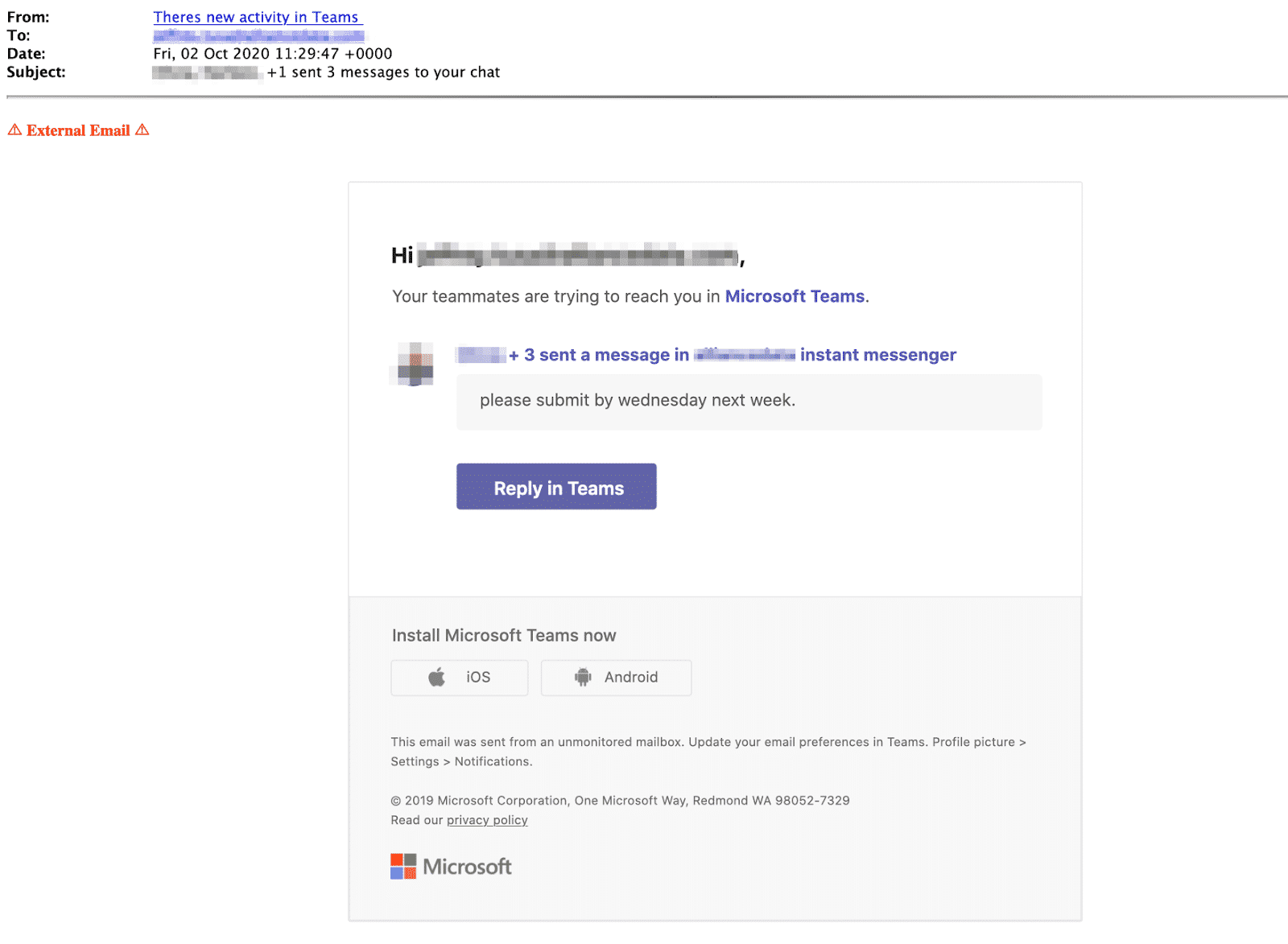 Microsoft Teams Phishing Attack Microsoft Teams Phishing Attack