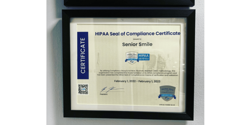 Seal of Compliance Senior Smile Seal of Compliance Senior Smile