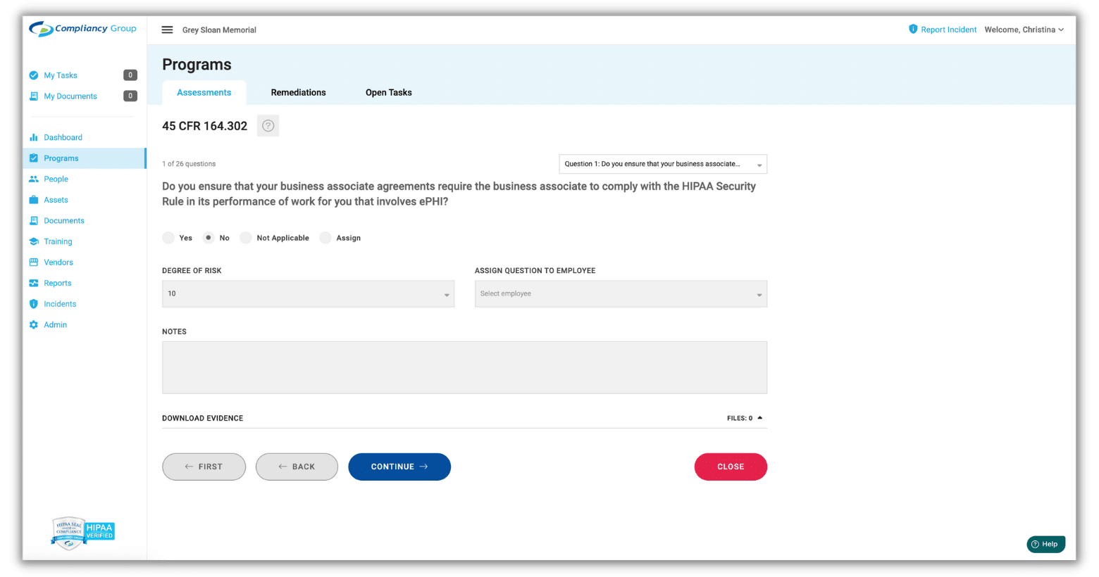 Grey Sloan Security Risk Analysis & Required Assessments
